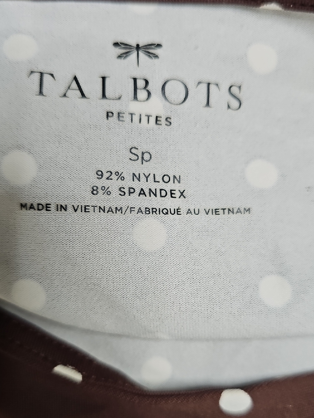Talbots Brown Polka Dot Sleeveless Midi Dress with Side Twist - Picture 4 of 4